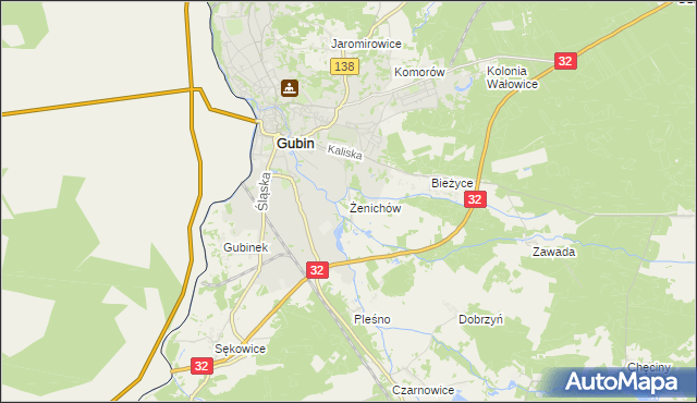 mapa Żenichów, Żenichów na mapie Targeo