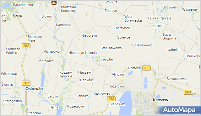 mapa Złotków, Złotków na mapie Targeo