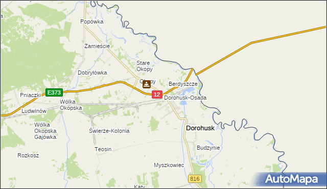 mapa Dorohusk-Osada, Dorohusk-Osada na mapie Targeo