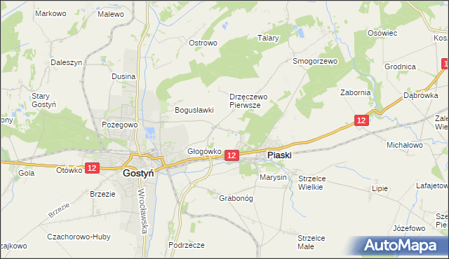 mapa Drzęczewo Drugie, Drzęczewo Drugie na mapie Targeo