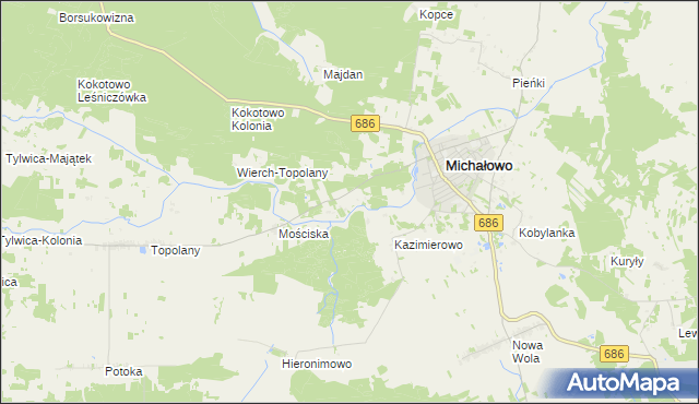 mapa Kamienny Bród, Kamienny Bród na mapie Targeo