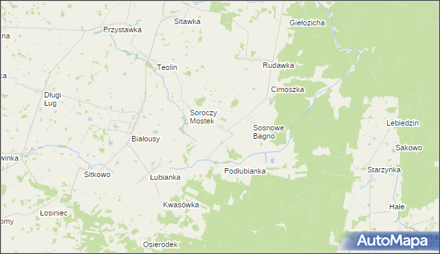 mapa Ostrynka, Ostrynka na mapie Targeo