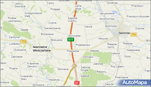 mapa Przestańsko, Przestańsko na mapie Targeo