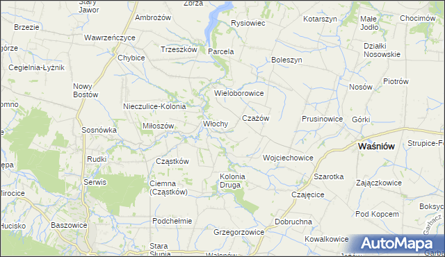 mapa Skały gmina Nowa Słupia, Skały gmina Nowa Słupia na mapie Targeo