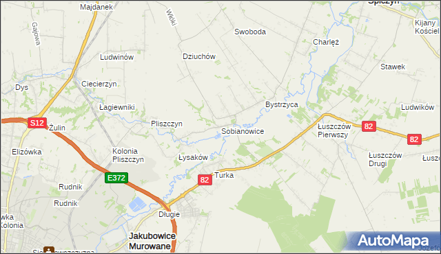 mapa Sobianowice, Sobianowice na mapie Targeo