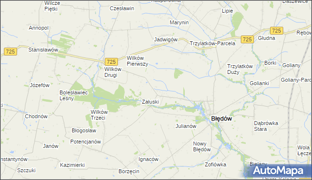 mapa Tomczyce gmina Błędów, Tomczyce gmina Błędów na mapie Targeo