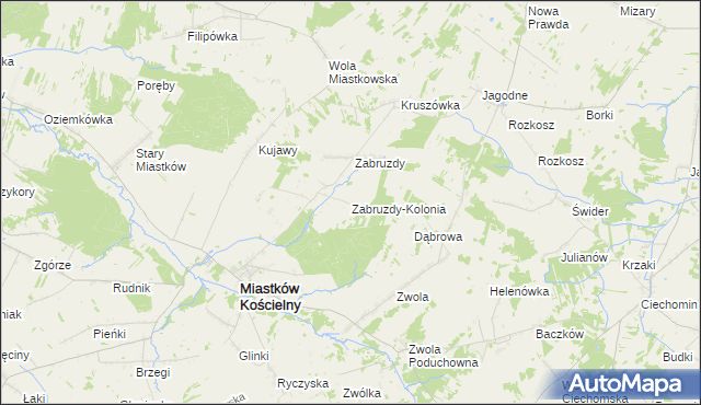 mapa Zabruzdy-Kolonia, Zabruzdy-Kolonia na mapie Targeo