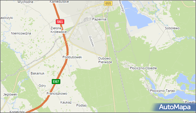 mapa Dubowo Pierwsze, Dubowo Pierwsze na mapie Targeo