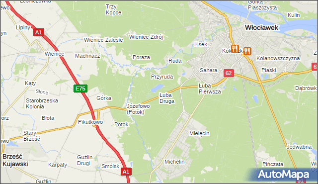 mapa Łuba Druga, Łuba Druga na mapie Targeo