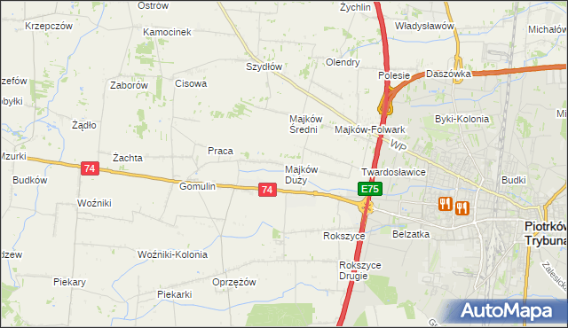 mapa Majków Duży, Majków Duży na mapie Targeo