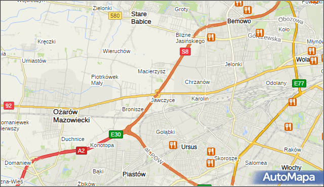 mapa Mory gmina Ożarów Mazowiecki, Mory gmina Ożarów Mazowiecki na mapie Targeo
