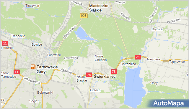 mapa Nowe Chechło, Nowe Chechło na mapie Targeo