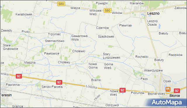 mapa Nowy Łuszczewek, Nowy Łuszczewek na mapie Targeo