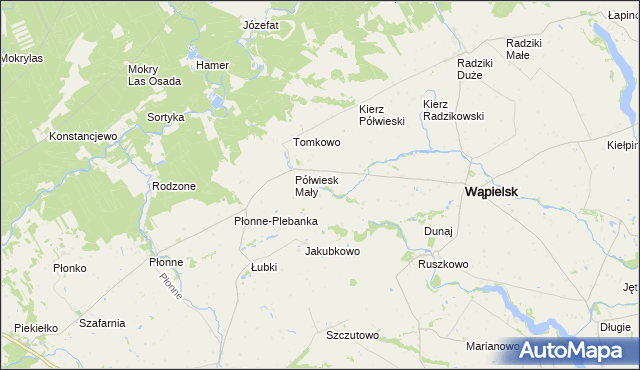 mapa Półwiesk Duży, Półwiesk Duży na mapie Targeo