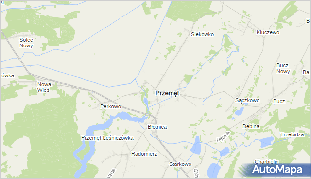 mapa Przemęt, Przemęt na mapie Targeo