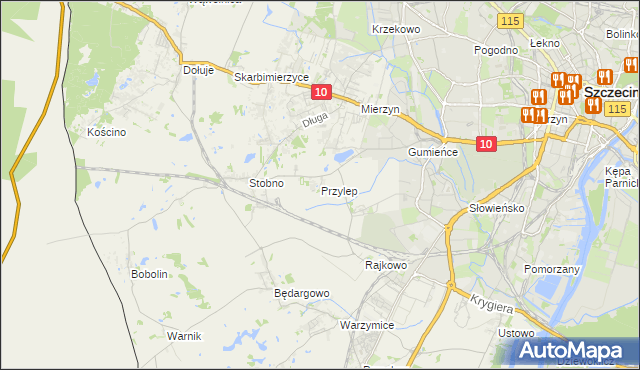 mapa Przylep, Przylep na mapie Targeo