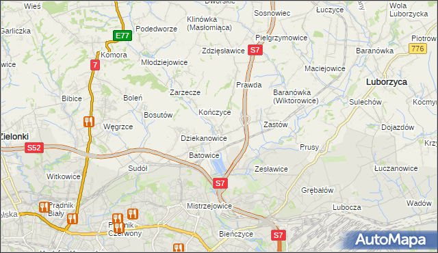 mapa Raciborowice gmina Michałowice, Raciborowice gmina Michałowice na mapie Targeo