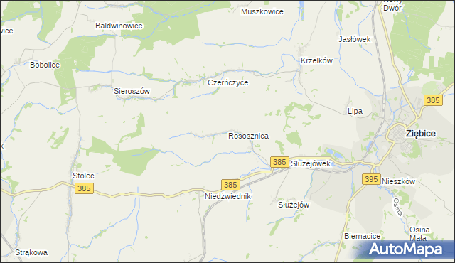 mapa Rososznica, Rososznica na mapie Targeo