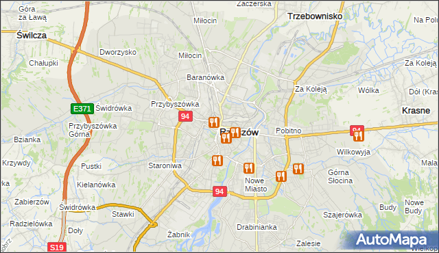 mapa Rzeszów, Rzeszów na mapie Targeo