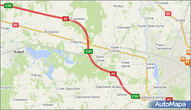 mapa Stare Opole, Stare Opole na mapie Targeo