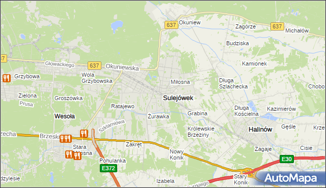 mapa Sulejówek, Sulejówek na mapie Targeo