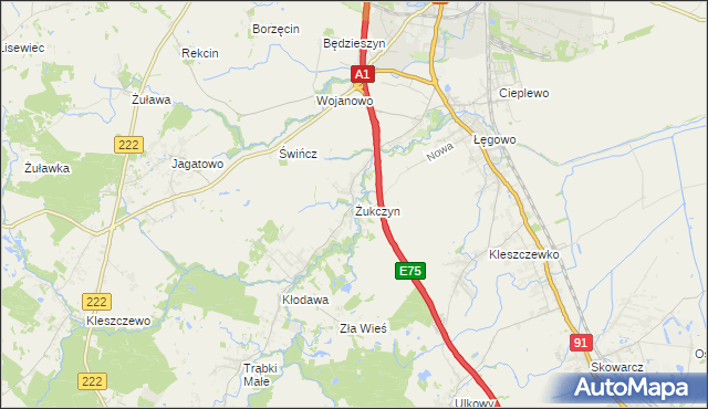 mapa Żukczyn, Żukczyn na mapie Targeo