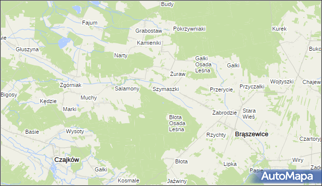 mapa Bukowskie, Bukowskie na mapie Targeo