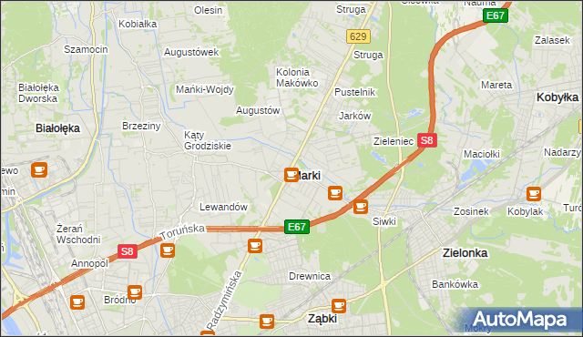 mapa Marki powiat wołomiński, Marki powiat wołomiński na mapie Targeo