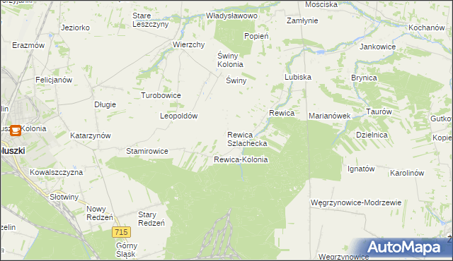 mapa Rewica Szlachecka, Rewica Szlachecka na mapie Targeo