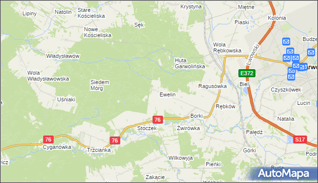 mapa Ewelin, Ewelin na mapie Targeo