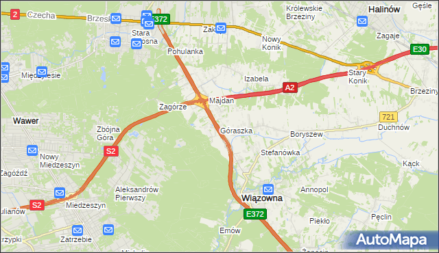 mapa Góraszka, Góraszka na mapie Targeo