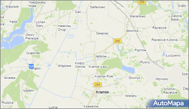 mapa Jabłków, Jabłków na mapie Targeo