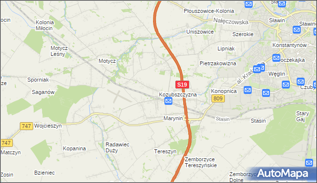 mapa Kozubszczyzna, Kozubszczyzna na mapie Targeo