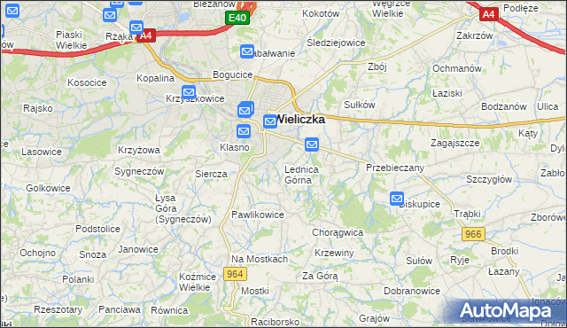 mapa Lednica Górna, Lednica Górna na mapie Targeo