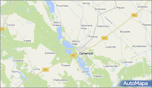 mapa Łękno, Łękno na mapie Targeo