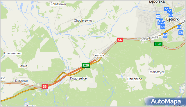 mapa Leśnice, Leśnice na mapie Targeo