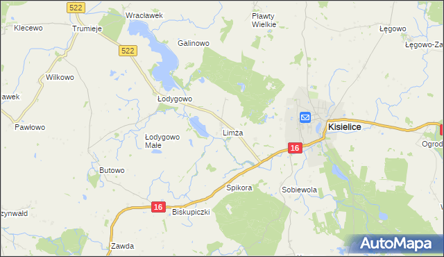 mapa Limża, Limża na mapie Targeo