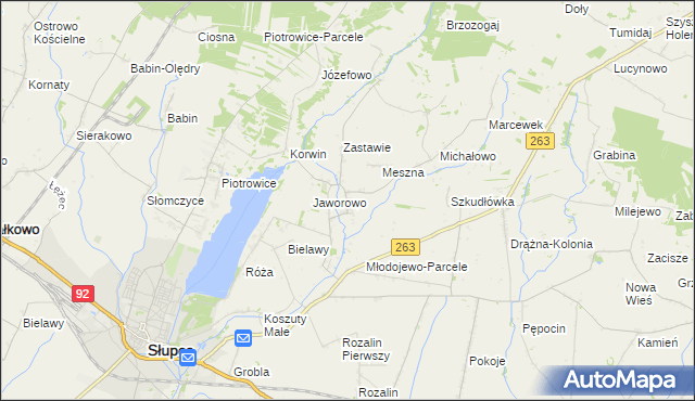 mapa Młodojewo, Młodojewo na mapie Targeo