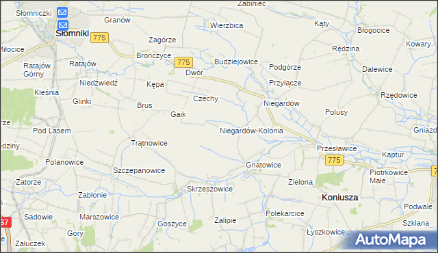 mapa Niegardów-Kolonia, Niegardów-Kolonia na mapie Targeo