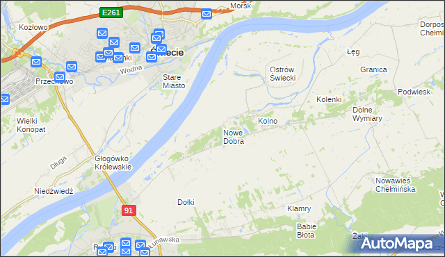 mapa Nowe Dobra gmina Chełmno, Nowe Dobra gmina Chełmno na mapie Targeo