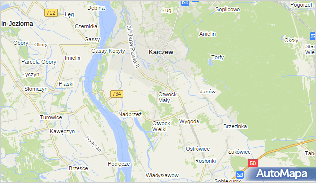 mapa Otwock Mały, Otwock Mały na mapie Targeo