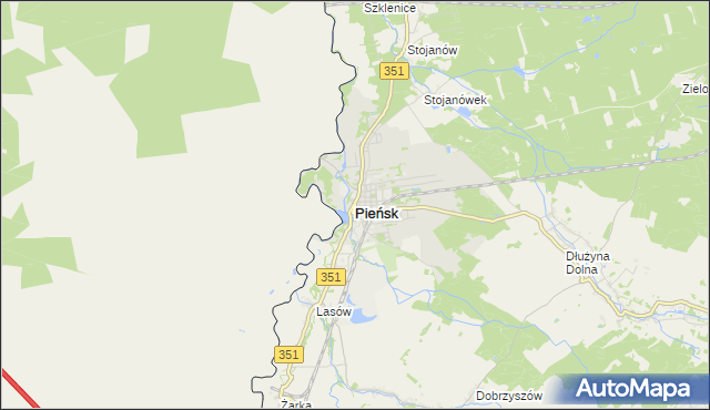 mapa Pieńsk, Pieńsk na mapie Targeo