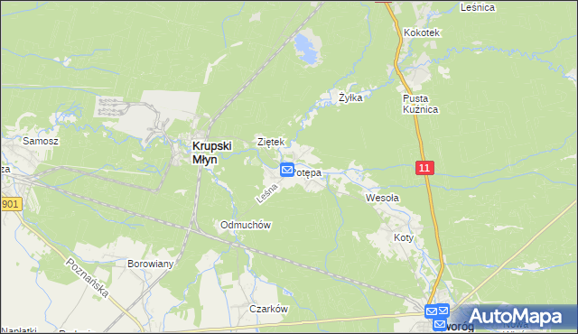 mapa Potępa, Potępa na mapie Targeo