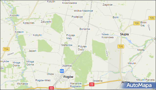 mapa Przyłęk Duży, Przyłęk Duży na mapie Targeo