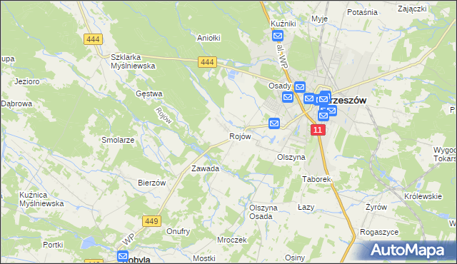 mapa Rojów, Rojów na mapie Targeo