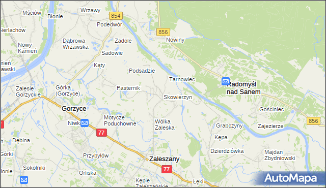 mapa Skowierzyn, Skowierzyn na mapie Targeo