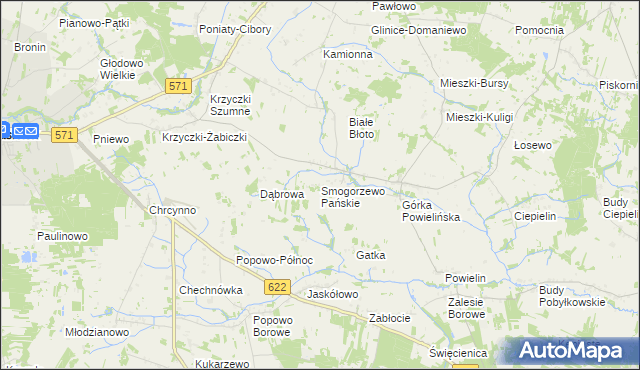 mapa Smogorzewo Pańskie, Smogorzewo Pańskie na mapie Targeo