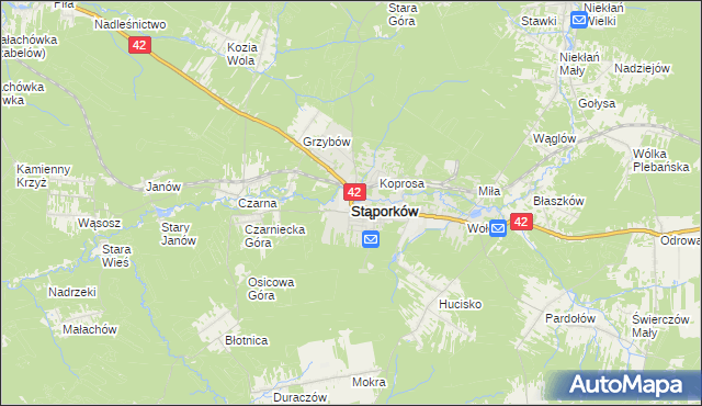 mapa Stąporków, Stąporków na mapie Targeo