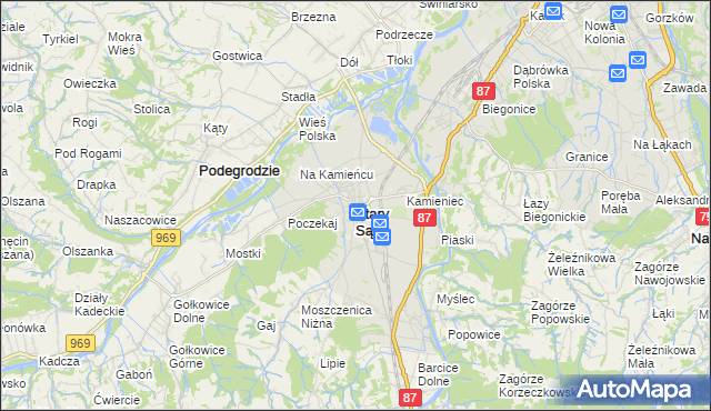 mapa Stary Sącz, Stary Sącz na mapie Targeo