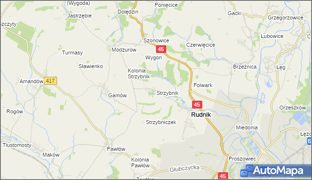 mapa Strzybnik, Strzybnik na mapie Targeo